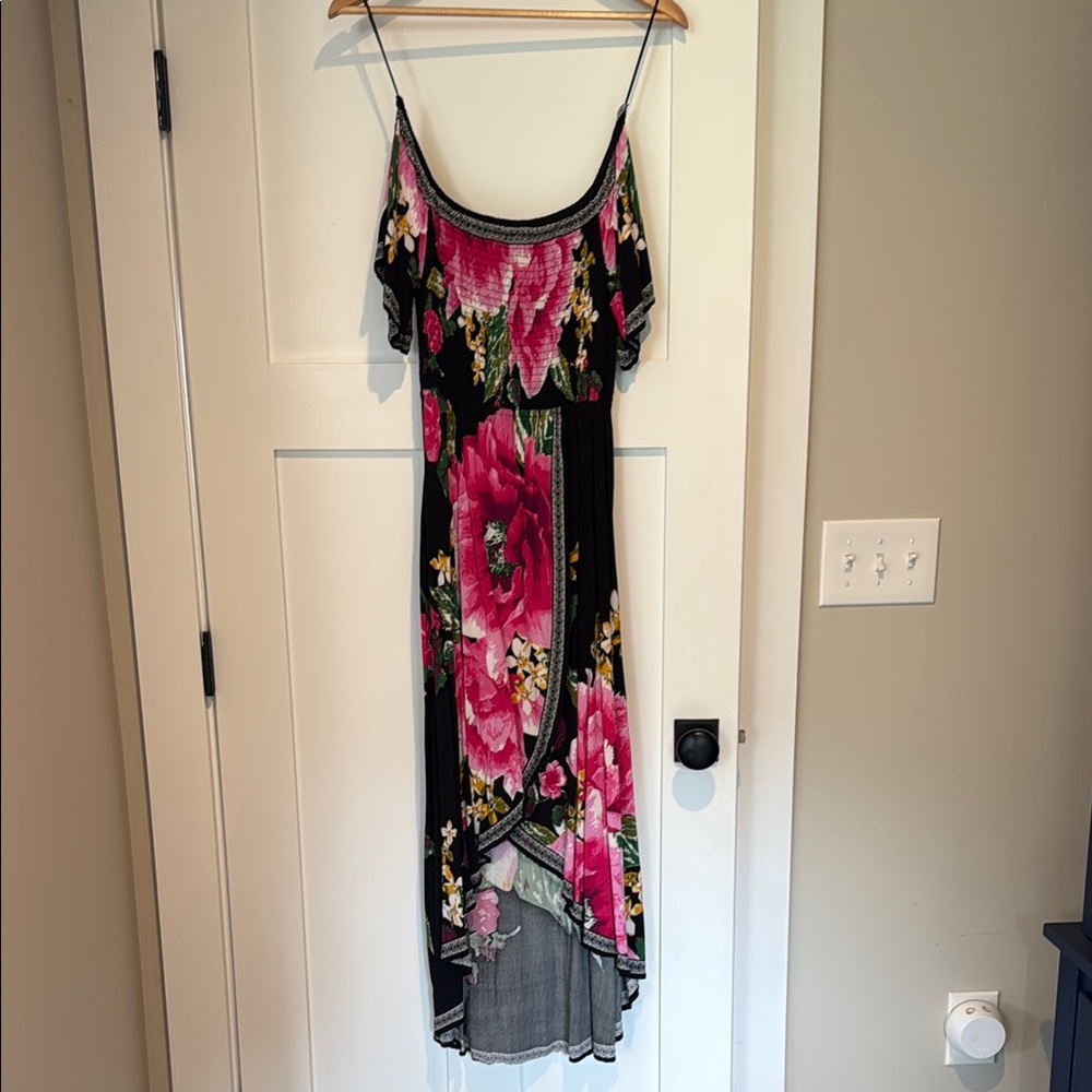 Vici Pink Ruffled High Low Sundress